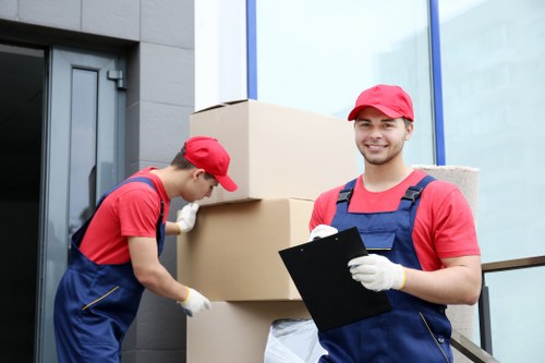 Removal van and moving team prepared for a house move in Edgware