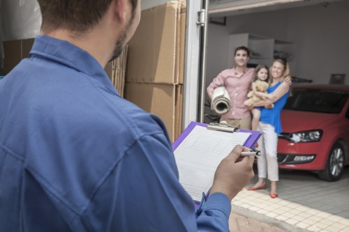 Securely loaded van with straps and checked vehicle safety