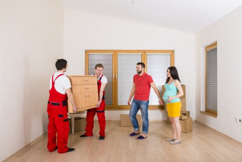 Man With Van Edgware pricing overview with boxes and van loading