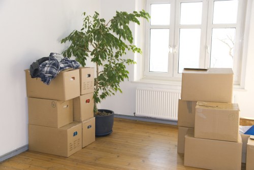 Apartment removals in Edgware showing stairs, lift access, and moving equipment