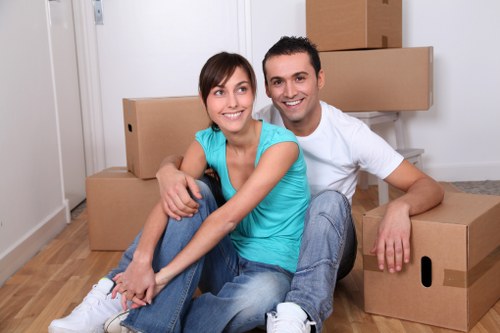Local removals van prepared for a move in Edgware with residential street access