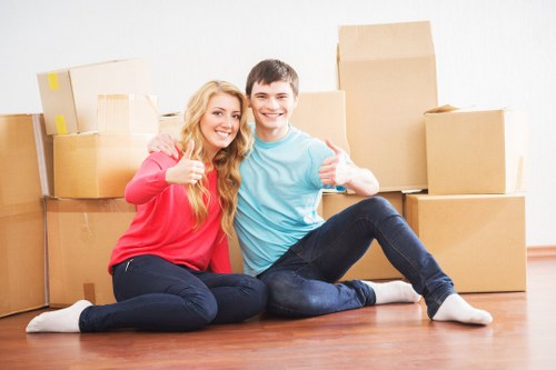 Packing and loading items for a home move in Edgware