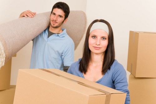 Prepared moving checklist and packed boxes for an Edgware removal
