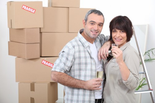 Local office moving team handling furniture and access challenges in Edgware